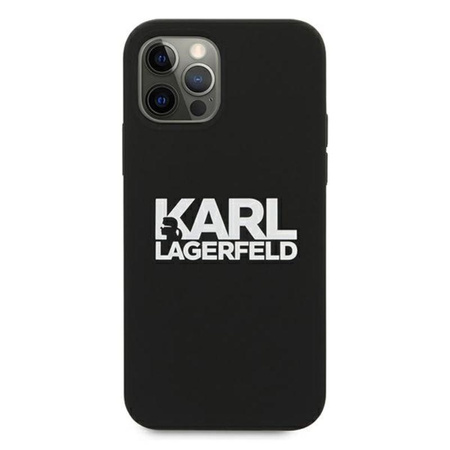 Karl Lagerfeld Silicone Stack Logo - pouzdro pro iPhone 12 / iPhone 12 Pro (černé)