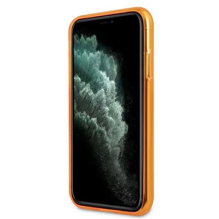 Karl Lagerfeld Choupette Head - pouzdro pro iPhone 11 (fluo oranžová)