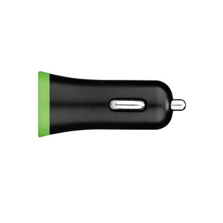 Budi - Nabíječka do auta 2x USB, 17W + Lightning kabel (černá)