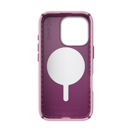 Speck Presidio2 Pro ClickLock & MagSafe - iPhone 16 Pro tok (szerda rózsaszín / Boysenberry Purple / Fehér)