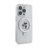 Karl Lagerfeld Ring Stand Karl & Choupette MagSafe - iPhone 14 Pro Tasche (weiß)