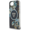 Guess IML Metal Glitter Flowers Triangle MagSafe - étui pour iPhone 16e (noir)