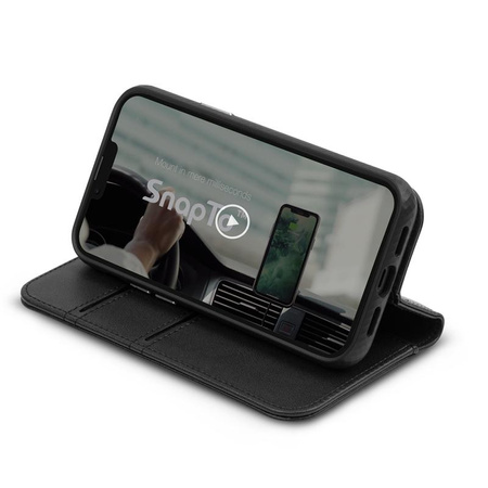 Moshi Overture - 3 az 1-ben iPhone 13 Pro Max flip tok (antibakteriális NanoShield™) (Jet Black)