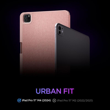 Spigen Urban Fit - Étui pour iPad Pro 11" (M4, 2024) (Rose Gold)