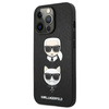 Karl Lagerfeld Saffiano Karl & Choupette Embossed Heads - pouzdro pro iPhone 13 Pro (černé)