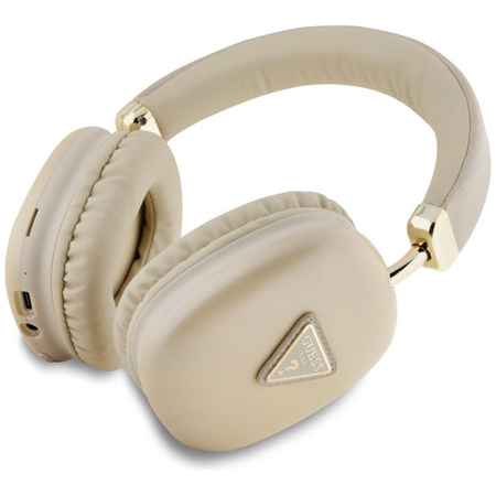 Guess Metallic Triangle Logo - Kabellose Over-Ear-Kopfhörer Bluetooth V5.3 (gold)