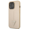 Guess Saffiano Triangle Logo Case – Etui iPhone 13 Pro Max (beżowy)