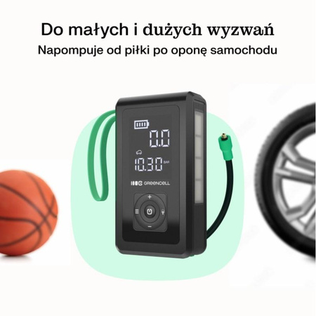 Green Cell - PowerBoost Air Autó Jump Starter / Starter / Zseblámpa / Powerbank autóhoz kompresszorral 8000mAh 1000A