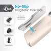 Speck Presidio2 Grip ClickLock & Magsafe - Coque pour iPhone 15 Pro (Bleached Bone / Heirloom Gold / Hazel Brown)