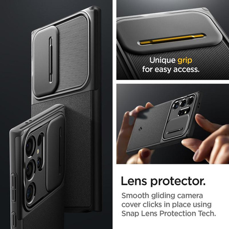 Spigen Optik Armor - pouzdro pro Samsung Galaxy S24 Ultra (černé)