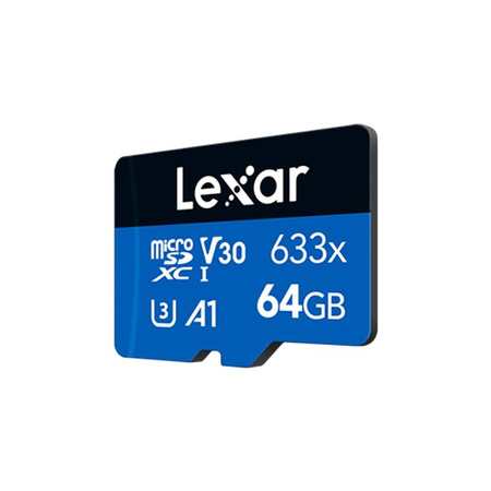 Lexar - Carte mémoire MicroSDXC 4K UHD d'une capacité de 64 Go