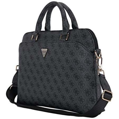 Guess 4G Zipper Pocket Triangle Logo - 15" Notebook Bag (black)