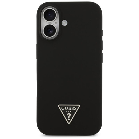 Guess Silicone Triangle Logo MagSafe - iPhone 17 Case (black)