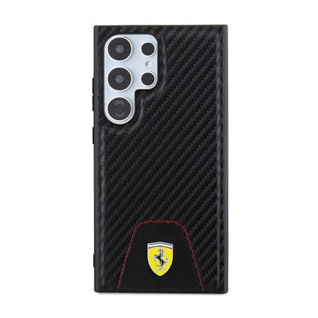 Ferrari Carbon Stitched Bottom - Samsung Galaxy S24 Ultra Case (black)