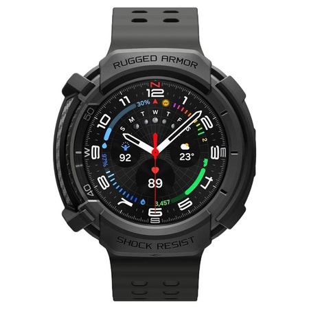 Spigen Rugged Armor – Hülle für Samsung Galaxy Watch 8 Classic 46 mm (Matte Black)