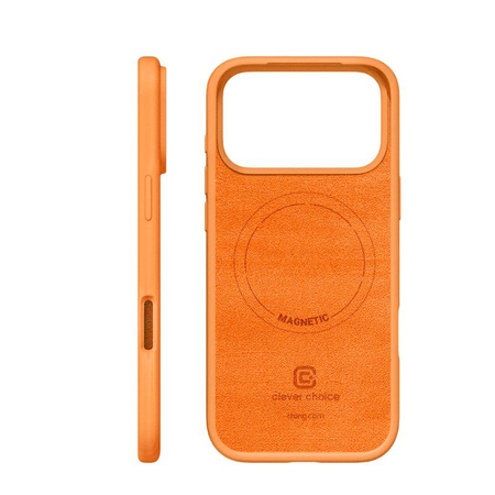 ORANGE MAGSAFE ETUI FOR IPHONE 17 PRO Crong SILIKON MAGNETIC
