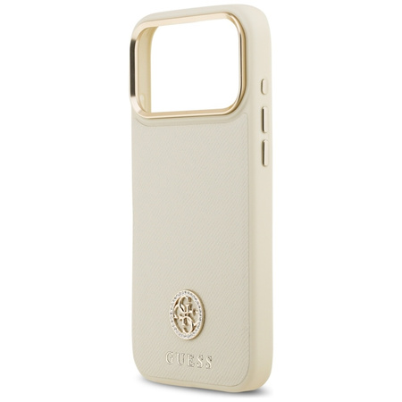 ETUI DO IPHONE 17 PRO MAX do MAGSAFE GUESS ORYGINALNE BEŻOWE ELEGANCKIE
