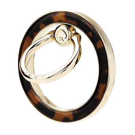Kate Spade New York Magnetic Ring Stand - MagSafe finger holder with stand function (Tortoiseshell)