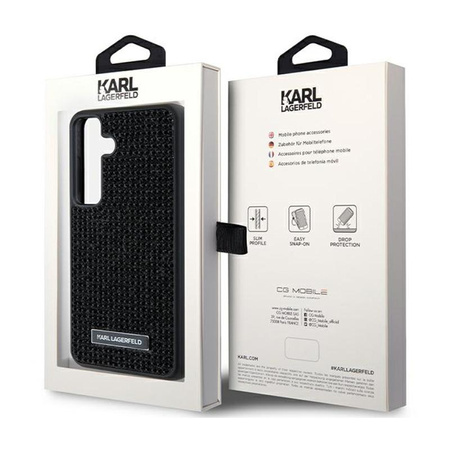 Karl Lagerfeld Rhinestone Metal Logo - Etui Samsung Galaxy S24+ (noir)