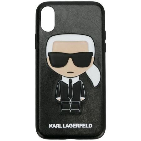 Karl Lagerfeld Iconic Karl Embossed - pouzdro pro iPhone Xs Max (černé)