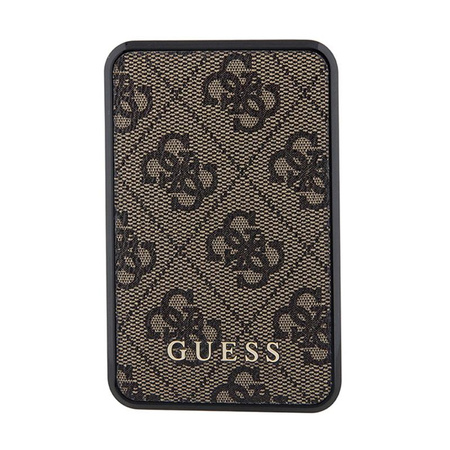 Guess 4G Leather Metal Logo - Power Bank 10000 mAh 18W (hnědá)