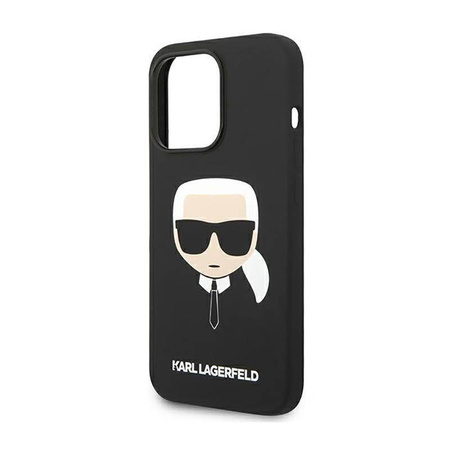 Karl Lagerfeld KLHCP14XSLKHBK iPhone 14 Pro Max 6,7" hardcase czarny/black Silicone Karl`s Head