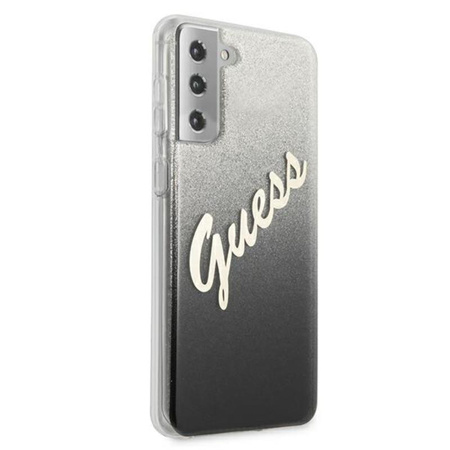 Guess Glitter Gradient Script - Etui Samsung Galaxy S21 (noir)