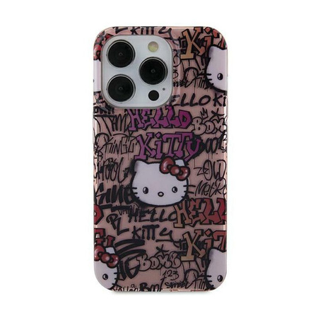 Hello Kitty IML címkék Graffiti - iPhone 15 tok (rózsaszín)