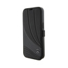 Mercedes Booktype Leather Wave Pattern - iPhone 15 Pro Case (black)