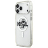 Karl Lagerfeld IML Glitter Karl & Choupette Sketch Logo MagSafe - Case for iPhone 17 Pro Max (transparent)