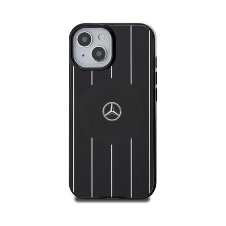 Mercedes Double Layer Crossed Lines MagSafe - iPhone 15 Case (Black)