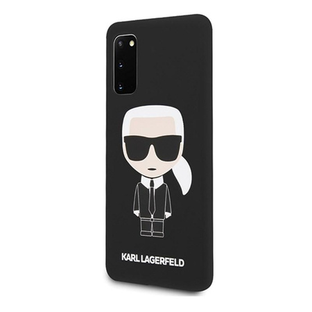 Pouzdro Karl Lagerfeld Fullbody Silicone Iconic - Samsung Galaxy S20 (černé)