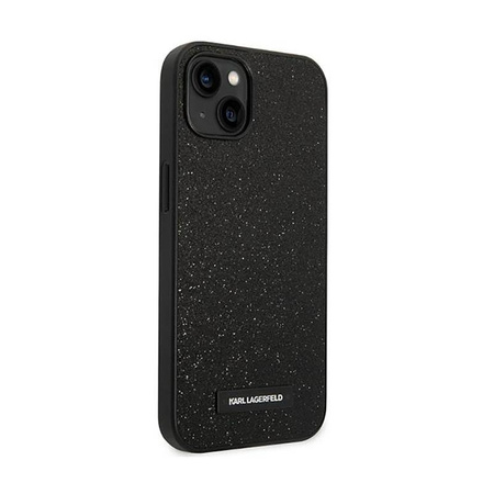 Karl Lagerfeld Glitter Plaque Logo - Etui iPhone 14 (czarny)