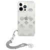 Guess Peony Chain Handle - pouzdro pro iPhone 13 Pro Max (stříbrné)