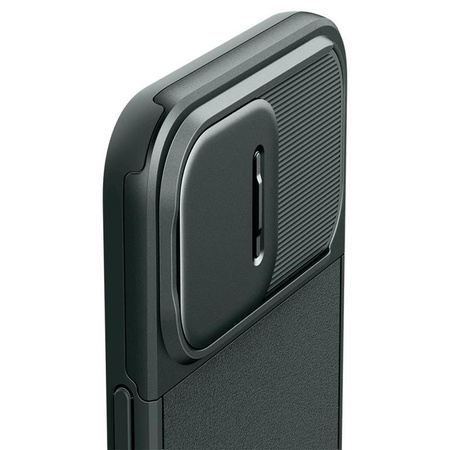 Spigen Optik Armor MagSafe - tok iPhone 15 Pro készülékhez (Abyss Green)