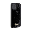 Guess Sequin Script Metal - Coque iPhone 12 / iPhone 12 Pro (noir)