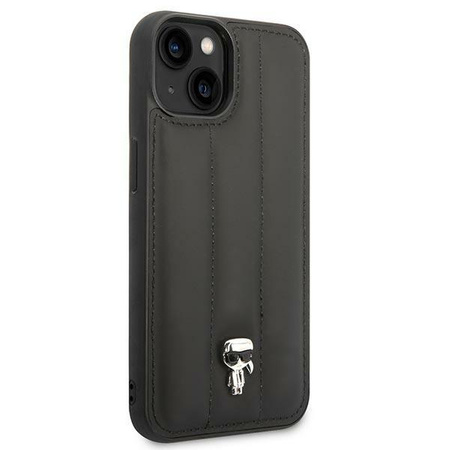 Karl Lagerfeld Quilted Puffy Ikonik Pin - pouzdro pro iPhone 14 (černé)