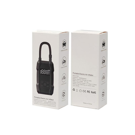 WEKOME Pi801 - Přenosná elektrická pumpa do auta + Power Bank 2000 mAh (černá)
