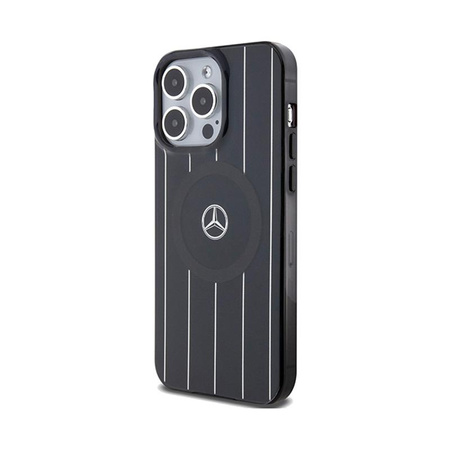 Mercedes Double Layer Crossed Lines MagSafe - iPhone 15 Pro Max Case (Black)