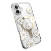 Speck Presidio Lux ClickLock & MagSafe - Hülle iPhone 16 Plus (Sunshine Daisies / Clear / Gold)