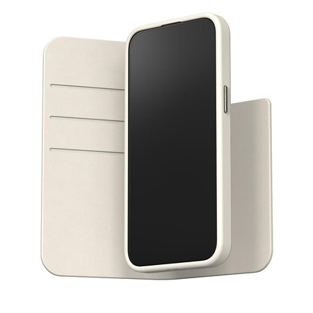 Moshi Overture MagSafe - Étui 3-en-1 en cuir pour iPhone 15 Pro Max (Eggnog White)