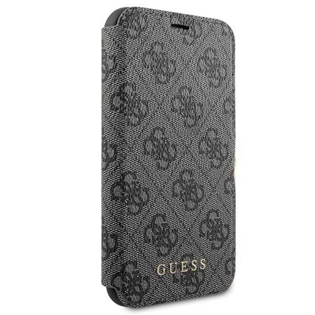 Guess Booktype 4G Charms Collection - Etui iPhone 11 z kieszeniami na karty (czarny)