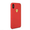 Ferrari Silikon-Hartschale - iPhone Xs / X Hülle (rot)