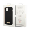 Guess Silicone Logo Plate MagSafe - Hülle für iPhone 14 Plus (Schwarz)