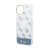 	Guess 4G Stripe Script Logo Electroplated Pattern – Etui iPhone 14 Plus (niebieski)