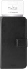 PURO Booklet Wallet Case - iPhone XR case with card pockets + stand up (black)