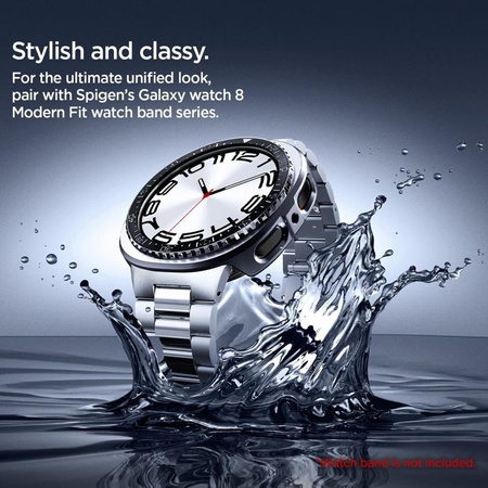 Spigen Bezel Tune Pro Diver – Hülle / Schutzring für Samsung Galaxy Watch 8 44 mm (Schwarz)