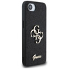 Guess Fixed Glitter Big 4G - pouzdro pro iPhone 16e (černé)