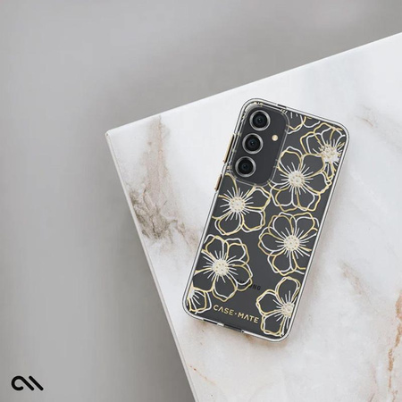 Case-Mate Floral Gems - tok Samsung Galaxy S24+ (arany)