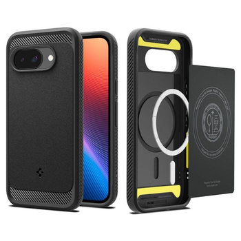 Spigen Rugged Armor MagSafe - tok a Google Pixel 9a készülékhez (matt fekete)